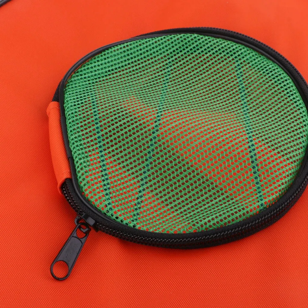 Portable Foldable Canvas Fishing Bucket Live Fish Water Storage Outdoor Camping Water Bag with Mesh Cover Fishing Accessories