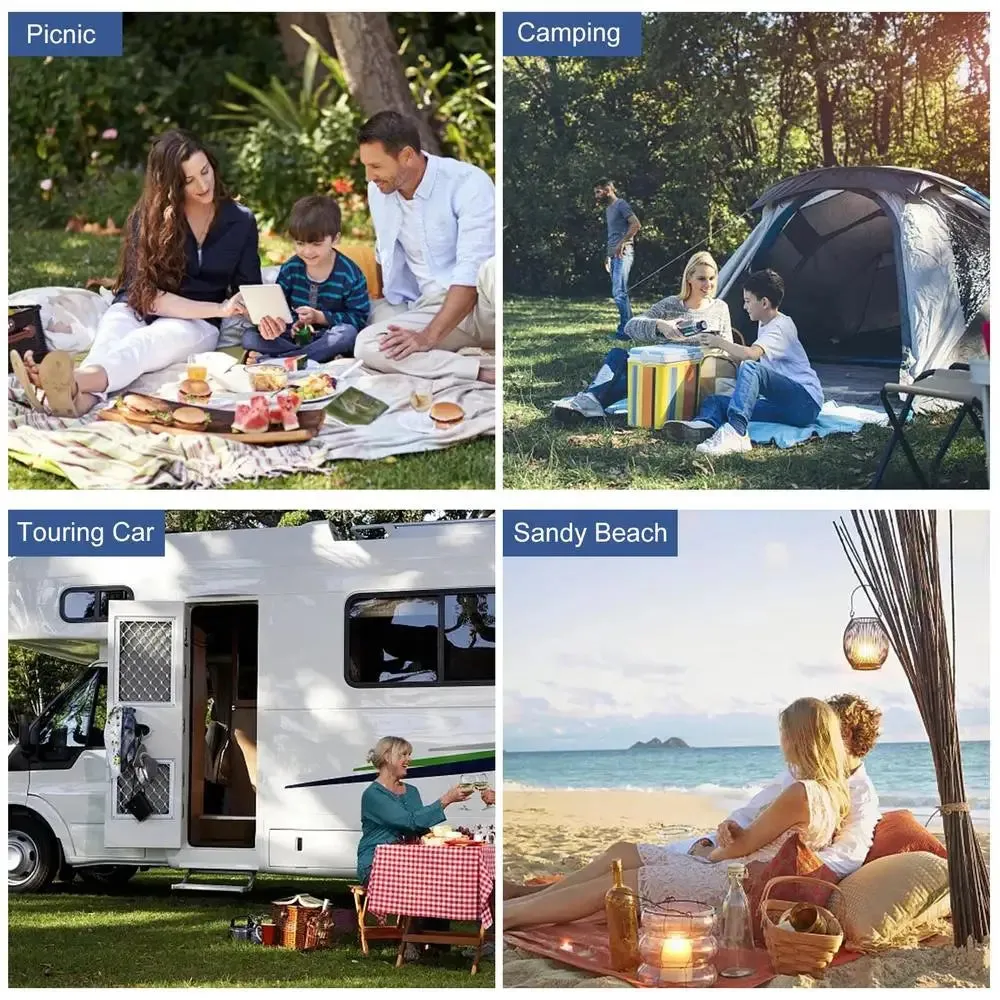 Portable Inflatable Camping Mattress with Built-in Pump & Pillow