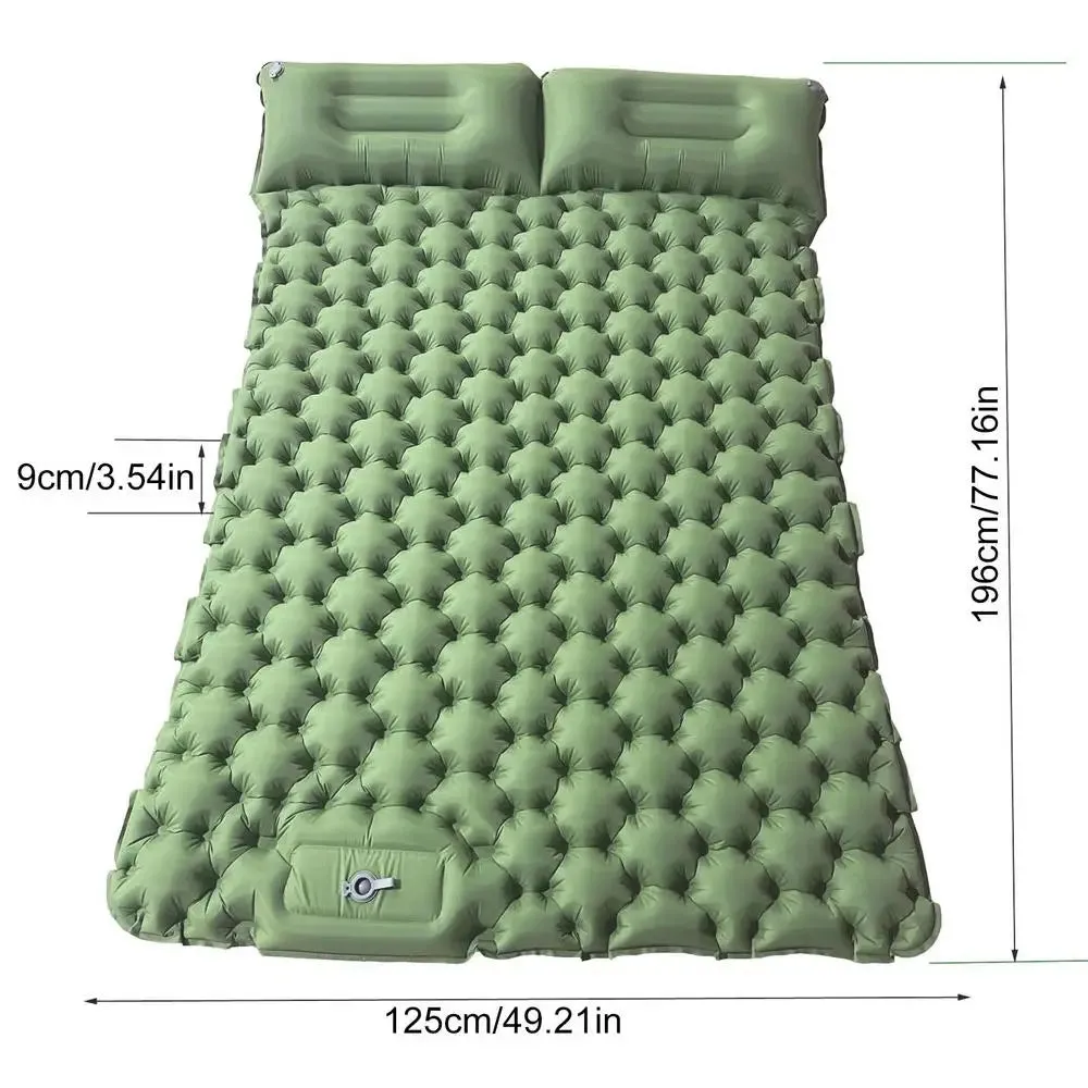 Portable Inflatable Camping Mattress with Built-in Pump & Pillow