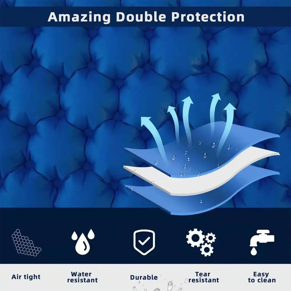 Portable Inflatable Camping Mattress with Built-in Pump & Pillow