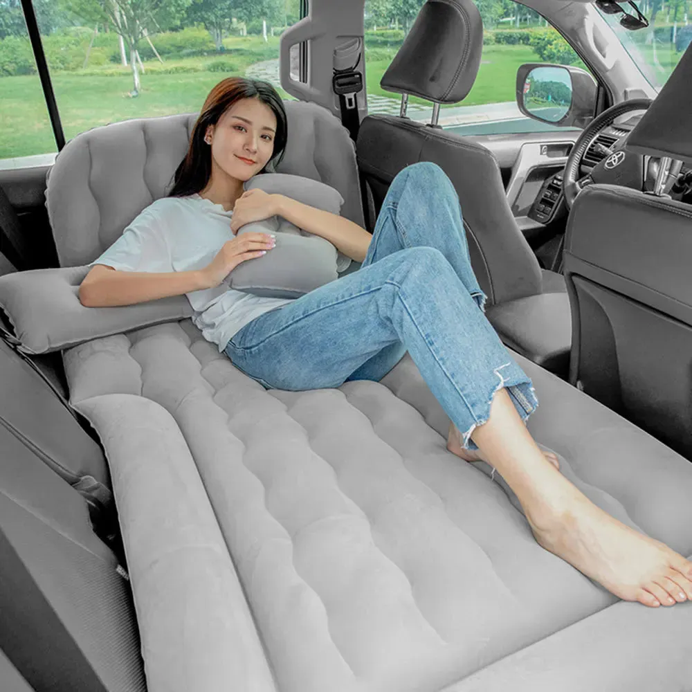 Portable Inflatable SUV Car Air Mattress with Pillows for Camping