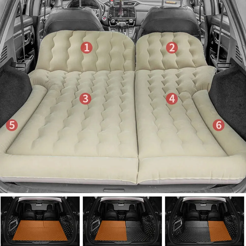 Portable Inflatable SUV Car Air Mattress with Pillows for Camping