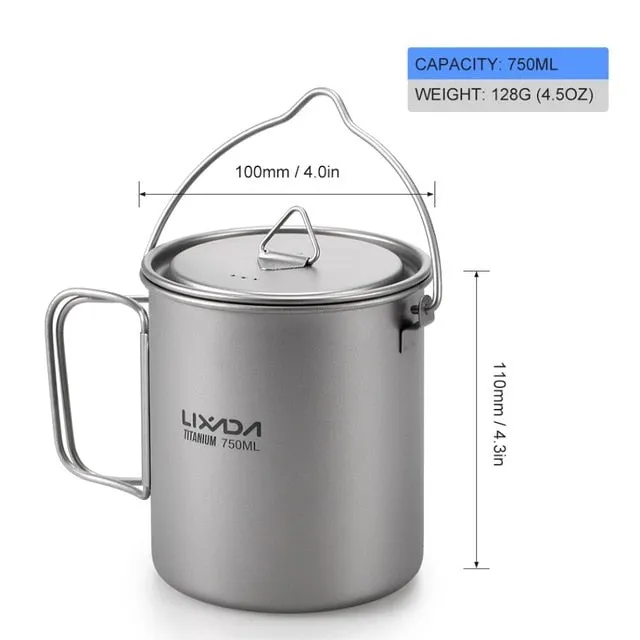 Pot Advanced 750ml Pieces Cup Water 3 Titanium Curated selection 420ml