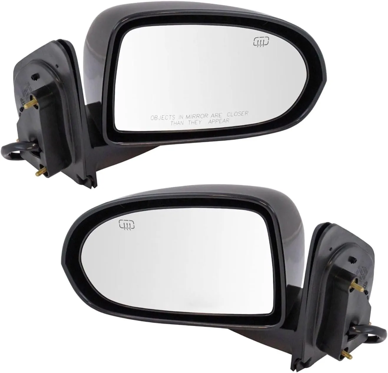 Power Smooth Black Heated Replacement Set Door Mirror for Jeep for Compass Altitude Sport Utility 4-Door/High Altitude Sport Utility 4-Door 2014 & Altitude/High Altitude 2015