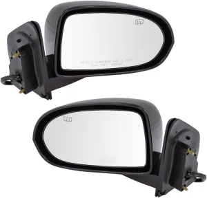 Power Smooth Black Heated Replacement Set Door Mirror for Jeep for Compass Altitude Sport Utility 4-Door/High Altitude Sport Utility 4-Door 2014 & Altitude/High Altitude 2015
