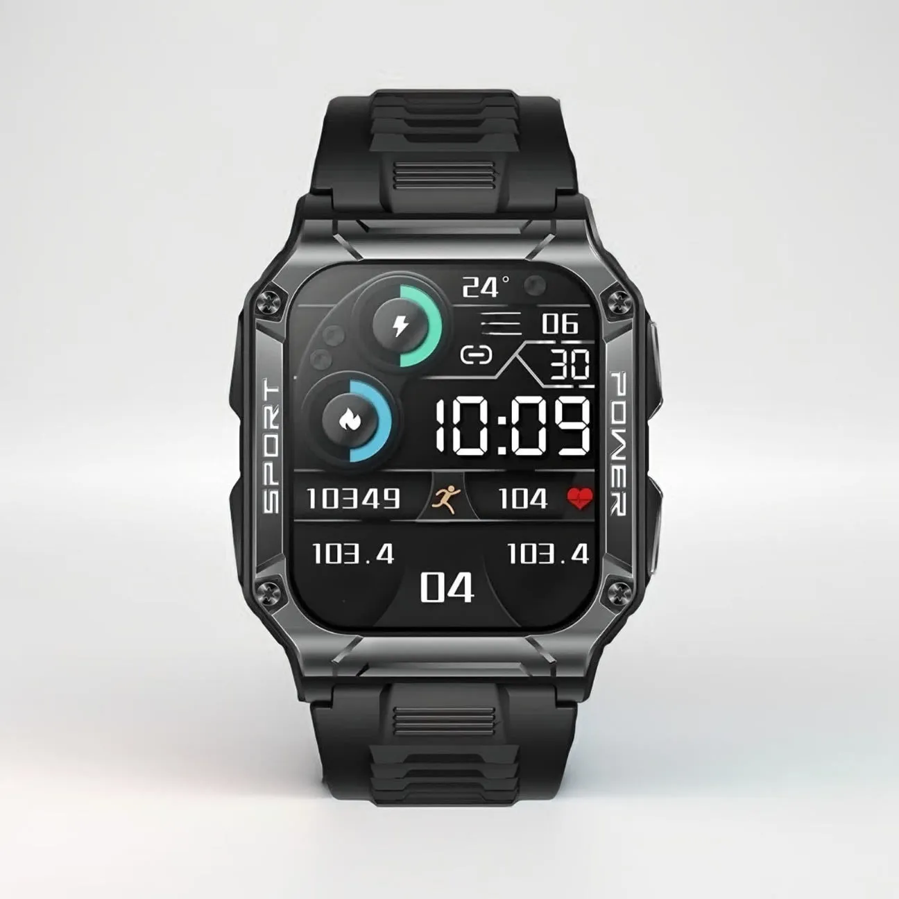 PowerSport 1.95in (50mm) Smart Watch | Large Screen | Waterproof IP68