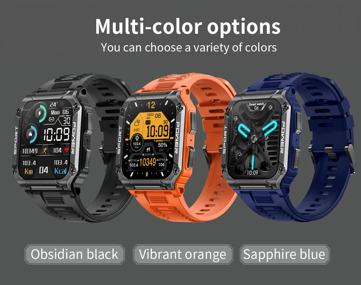 PowerSport 1.95in (50mm) Smart Watch | Large Screen | Waterproof IP68