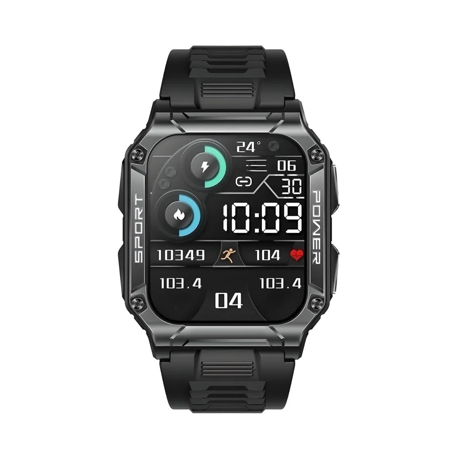 PowerSport 1.95in (50mm) Smart Watch | Large Screen | Waterproof IP68