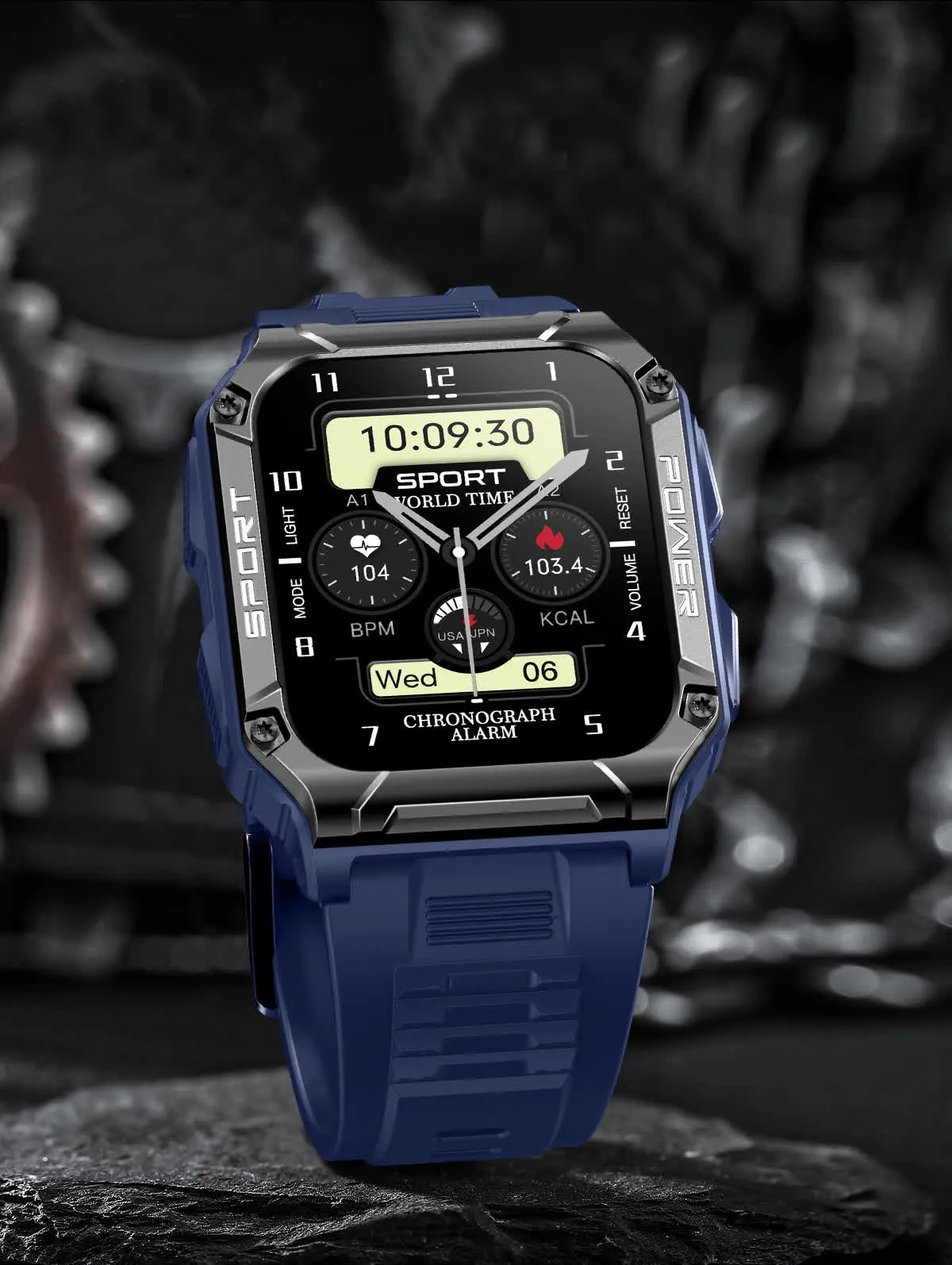 PowerSport 1.95in (50mm) Smart Watch | Large Screen | Waterproof IP68