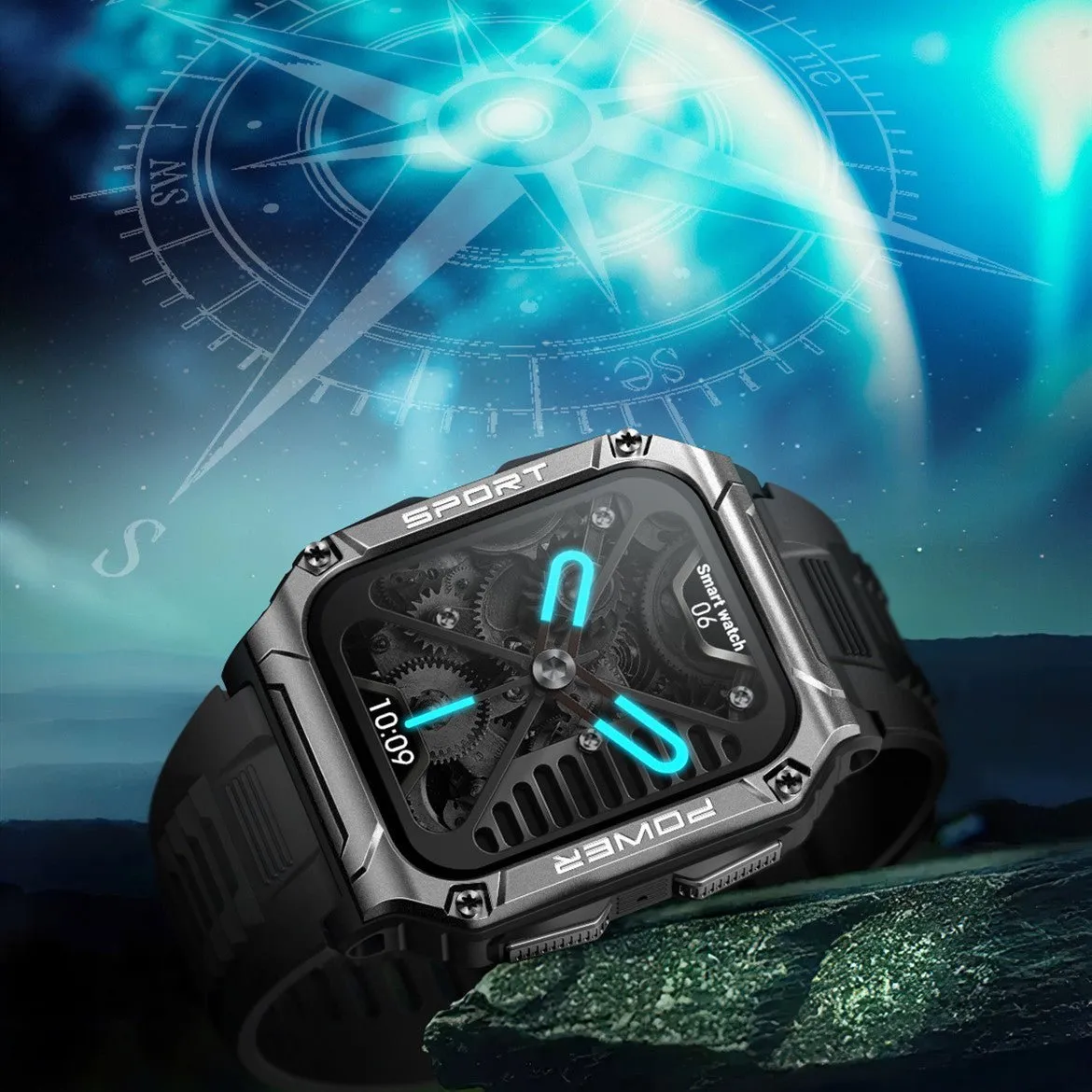PowerSport 1.95in (50mm) Smart Watch | Large Screen | Waterproof IP68