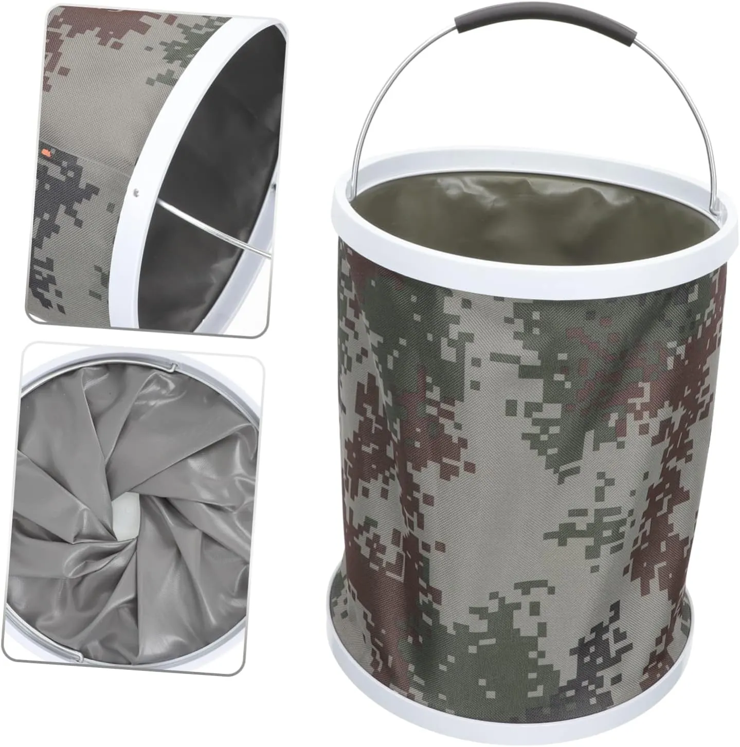 PRETYZOOM Collapsible Fabric Outdoor Water Storage Bucket 600d Oxford Cloth Portable for Hiking