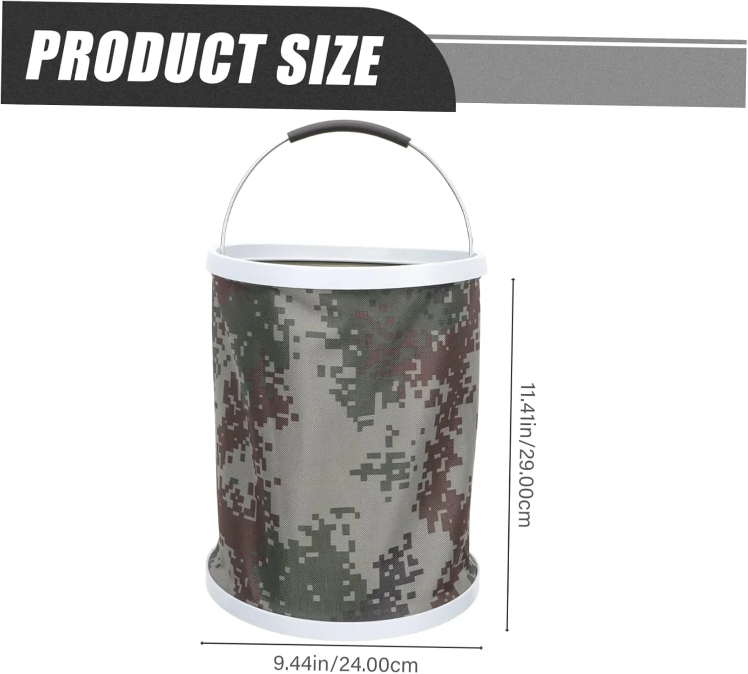 PRETYZOOM Collapsible Fabric Outdoor Water Storage Bucket 600d Oxford Cloth Portable for Hiking