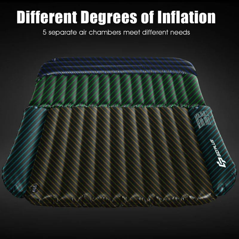 Professional title: "Portable SUV Backseat Inflatable Air Mattress Travel Pad Set with Pump for Outdoor Use"