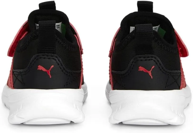 PUMA Unisex-Child Shoes Evolve Slip On Sneaker, Black-for All Time Red-White, 2 US Little Kid