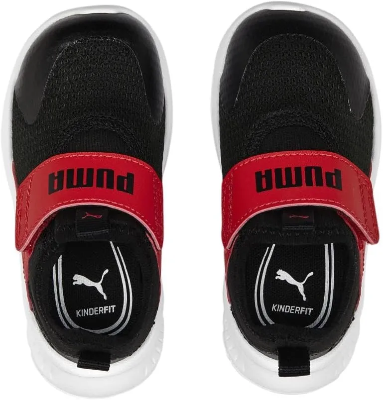PUMA Unisex-Child Shoes Evolve Slip On Sneaker, Black-for All Time Red-White, 2 US Little Kid