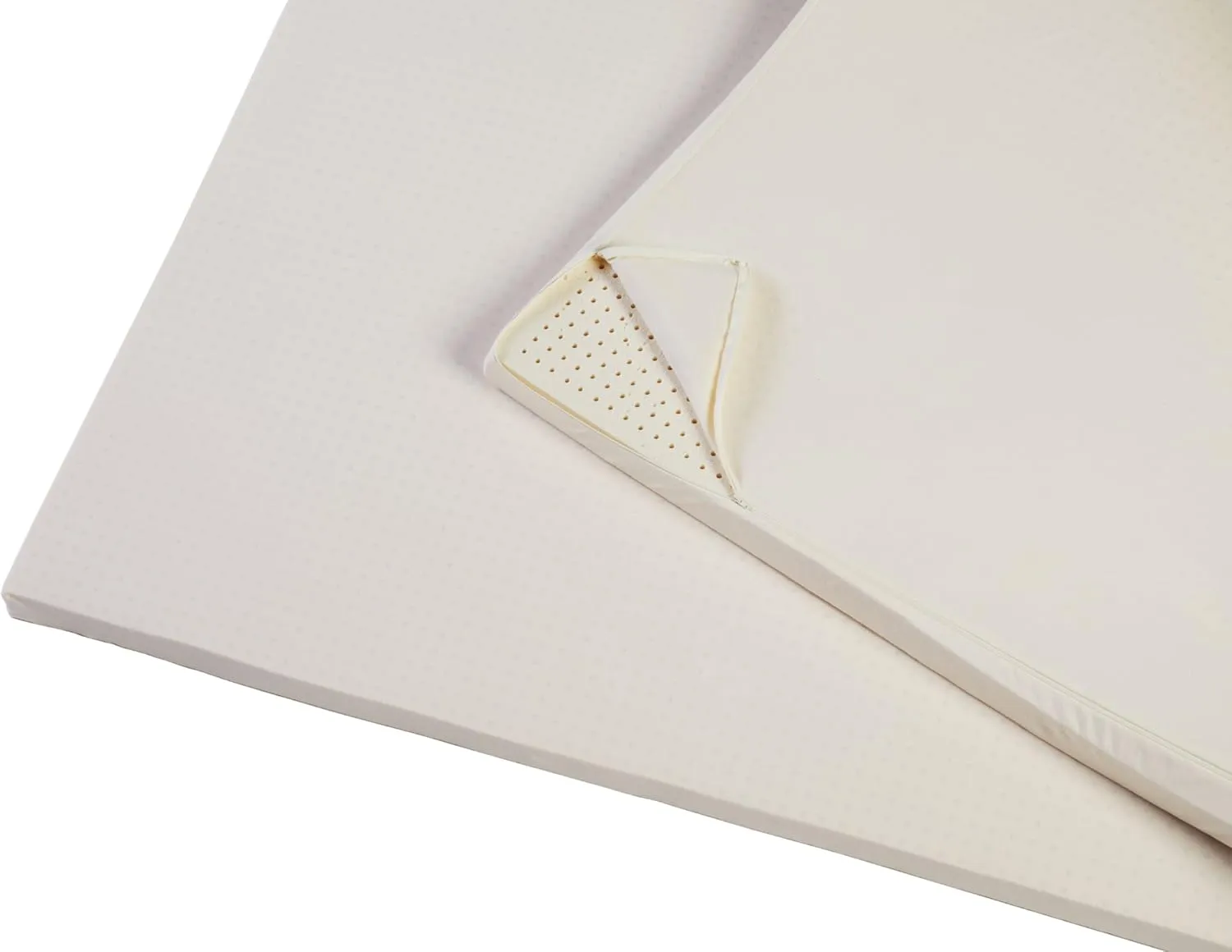 Pure Green Natural Latex Mattress Topper w/Jersey Cover - Soft - 3 Inch - King Size (GOTS Certified Organic)