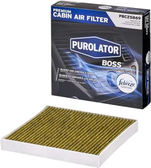 Purolator PBC25869 PurolatorBOSS Automotive Cabin Air Filter with Febreze & Activated Carbon, Car & Truck Passenger Compartment OEM Filter Replacement for Dodge RAM 1500 & Journey and more
