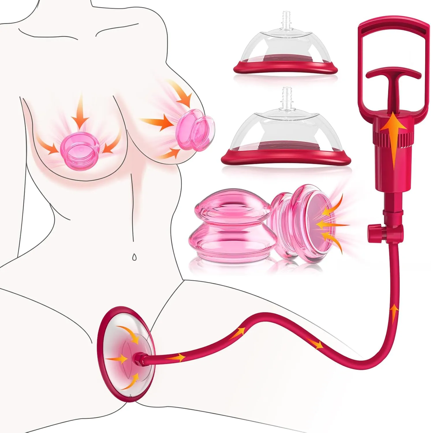 Pussy Pump Nipple Suckers Set Women Sex toys, Vagina Pump Clitoral Pussy Sucker Sexual Pleasure Tools for Women with 4 Strong Suction Cups,BDSM Nipple Sucking Toys Include 2 Pussy Cups & 2 Nipple Cups