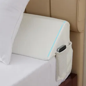 Queen Bed Wedge Pillow for Headboard, Wedge Pillow Headboard, Pillow Wedge for Headboard Gap, Bed Gap Filler- Fill The Gap (0-7") Between Headboard and Mattress (Air-Layer White, 60"x10"x6")