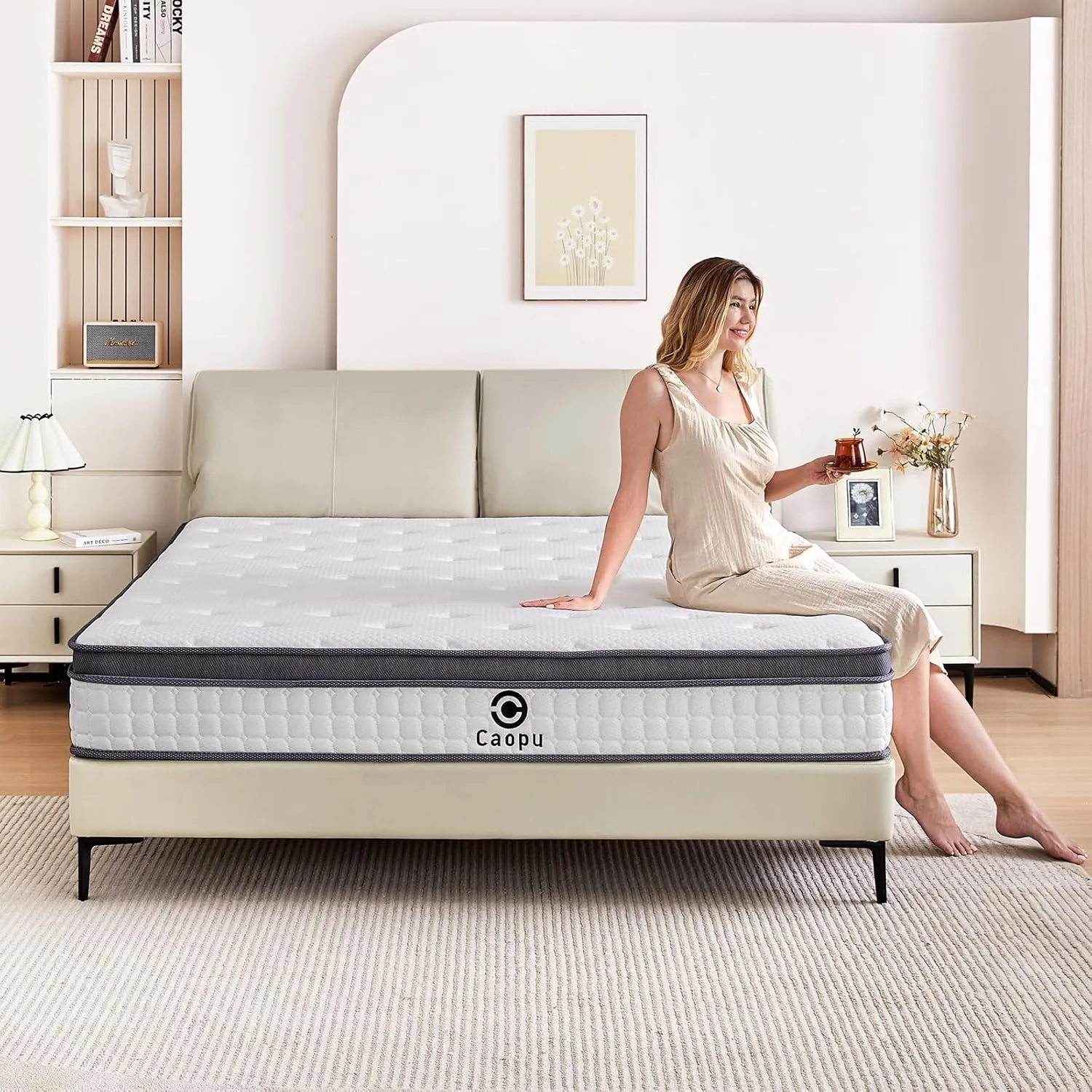 Queen Mattress, 10 inch Hybrid Mattress Queen Size in a Box, Medium Firm, Pressure Relief & Motion Isolation, Gel Memory Foam Pocket Springs, CertiPUR US Certified, 365 Nights Trial
