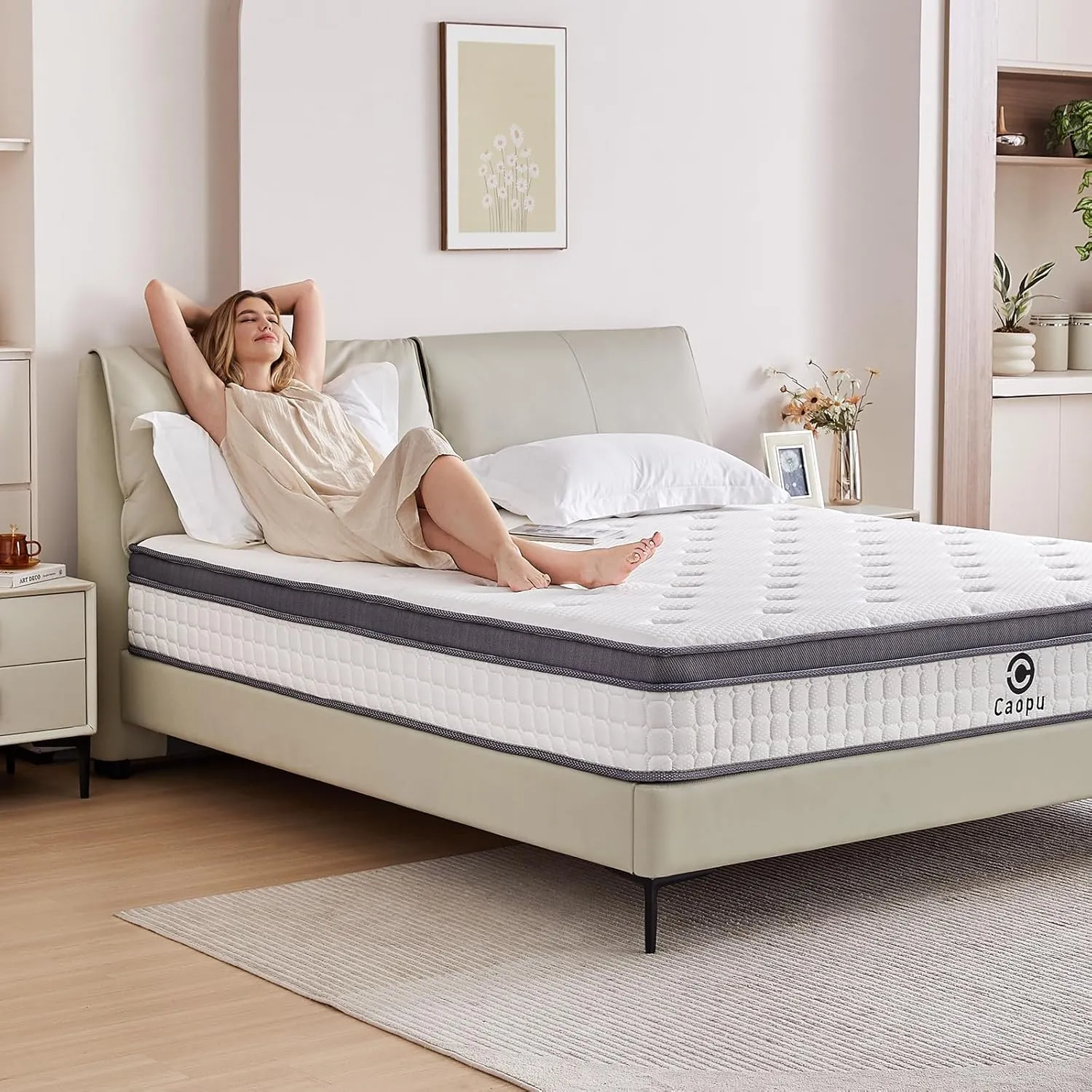 Queen Mattress, 10 inch Hybrid Mattress Queen Size in a Box, Medium Firm, Pressure Relief & Motion Isolation, Gel Memory Foam Pocket Springs, CertiPUR US Certified, 365 Nights Trial