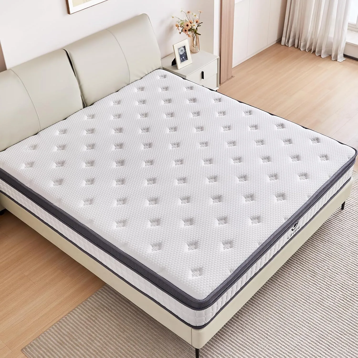 Queen Mattress, 10 inch Hybrid Mattress Queen Size in a Box, Medium Firm, Pressure Relief & Motion Isolation, Gel Memory Foam Pocket Springs, CertiPUR US Certified, 365 Nights Trial