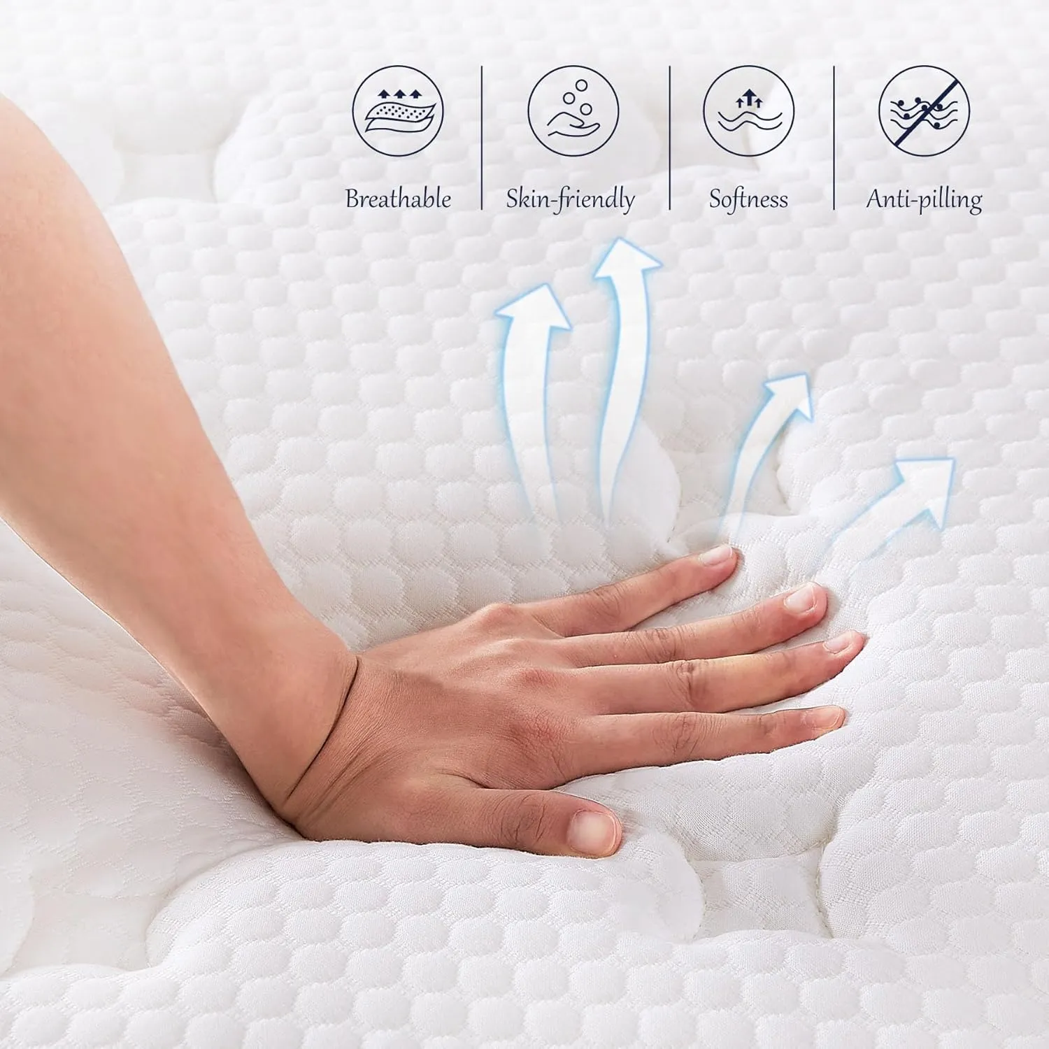 Queen Mattress, 10 inch Hybrid Queen Size Mattresses in a Box, Memory Foam Mattress with Pocket Springs, Pressure Relief & Motion Isolation, CertiPUR-US Certified, Medium Firm