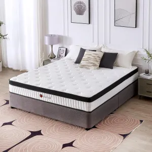 Queen Mattress, 10 inch Hybrid Queen Size Mattresses in a Box, Memory Foam Mattress with Pocket Springs, Pressure Relief & Motion Isolation, CertiPUR-US Certified, Medium Firm