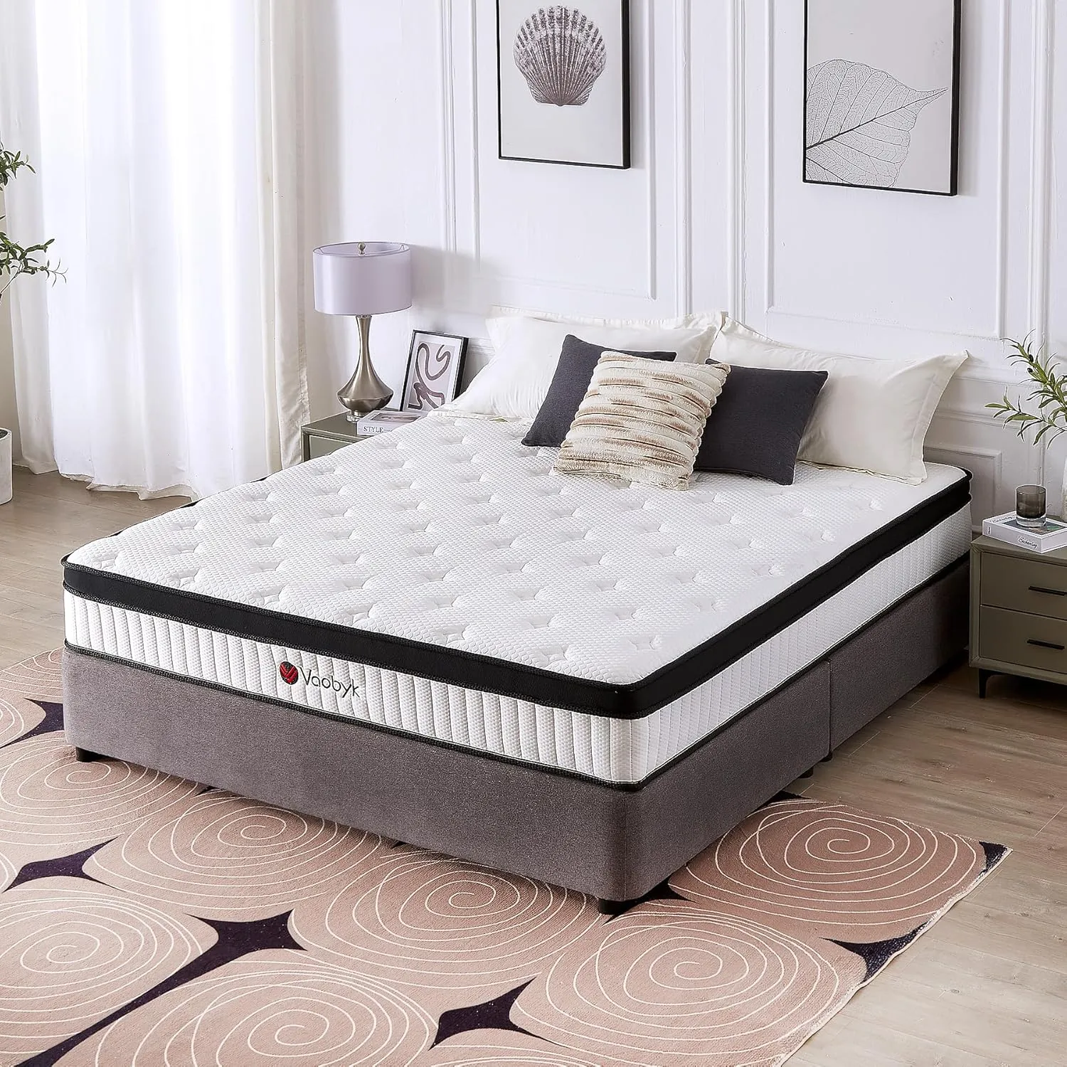 Queen Mattress, 10 inch Hybrid Queen Size Mattresses in a Box, Memory Foam Mattress with Pocket Springs, Pressure Relief & Motion Isolation, CertiPUR-US Certified, Medium Firm