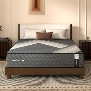 Queen Mattress, 10 Inch Medium Firm Hybrid Mattress in a Box, Supportive Memory Foam and Pocket Coil Queen Size for Back Support,Pressure Relife, Motion Isolation, No Fiberglass