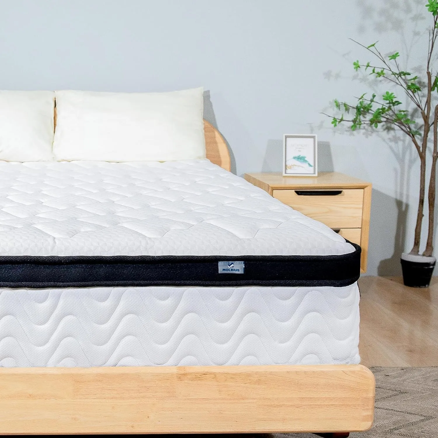 Queen Mattress 10 Inch | Queen Size Hybrid Mattresses in a Box | Medium Firm Feel Memory Foam and Individual Pocket Springs | Fiberglass Free Bed Matress | Breathable | CertiPUR-US | Upgrade