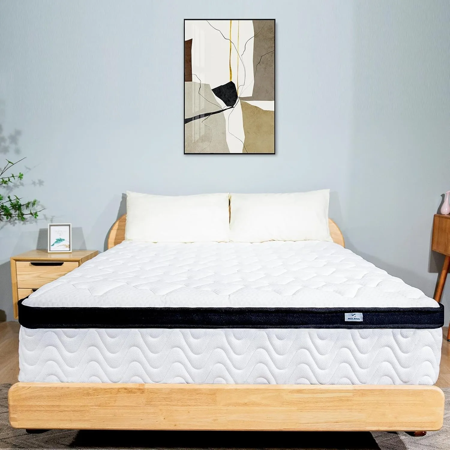 Queen Mattress 10 Inch | Queen Size Hybrid Mattresses in a Box | Medium Firm Feel Memory Foam and Individual Pocket Springs | Fiberglass Free Bed Matress | Breathable | CertiPUR-US | Upgrade