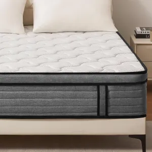 Queen Mattress 12 inch Hybrid Mattress Queen Size - Individual Pocket Box Spring Memory Foam Mattress in a Box for Bed - Medium Firm Feel Back Support Mattress for Pressure Relief with CertiPUR-US