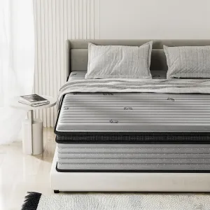 Queen Mattress 12inch in a Box,Memory Foam Hybrid Mattress with Pocket Springs and Zoned Support for Back & Lumbar Pressure Relief,Motion Isolation and Edge Support -CertiPUR-US(12 Inch,Queen)
