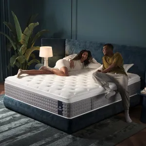 Queen Mattress 14 Inch,Medium Firm Hybrid with Memory Foam& Individually Wrapped Pocket Coils for Support,CertiPUR-US Certified,Fiberglass-Free