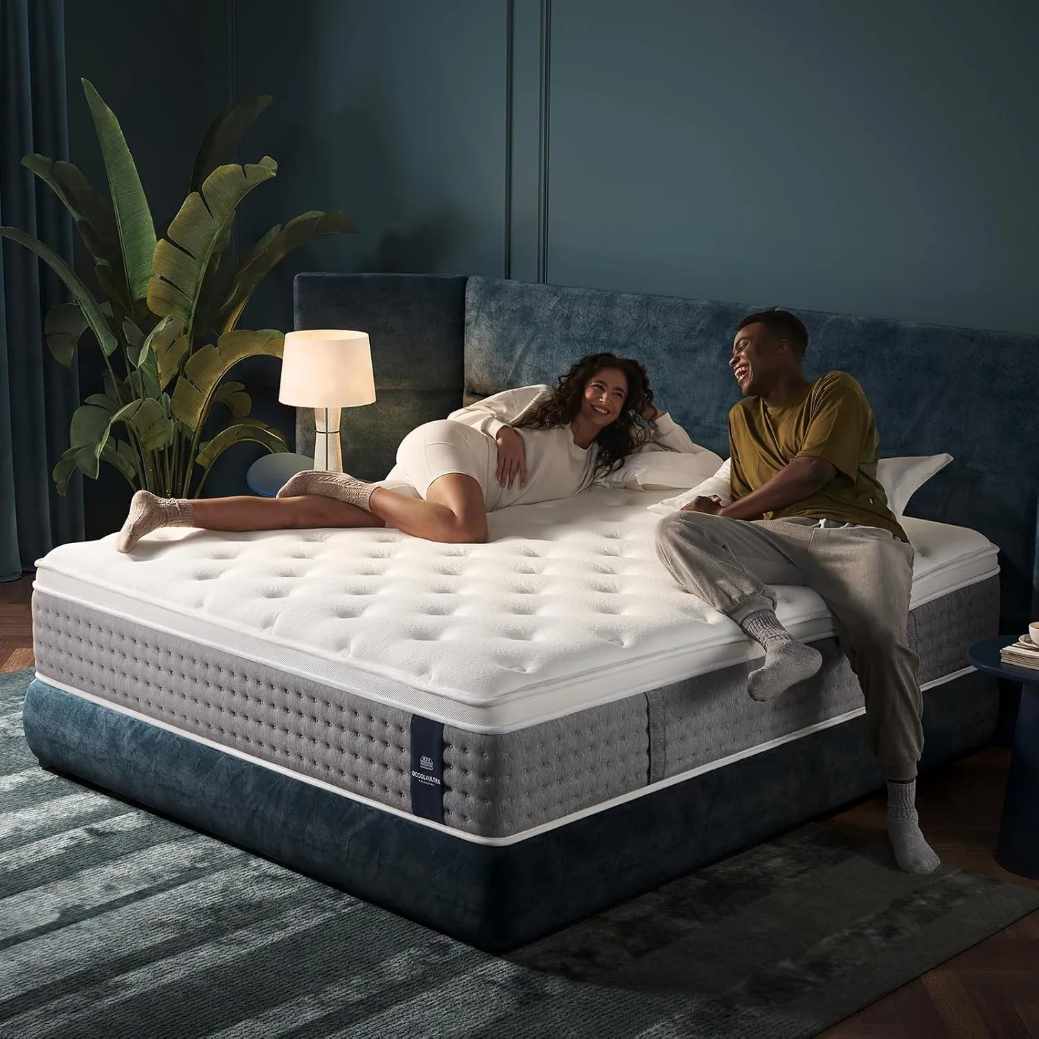 Queen Mattress 14 Inch,Medium Firm Hybrid with Memory Foam& Individually Wrapped Pocket Coils for Support,CertiPUR-US Certified,Fiberglass-Free