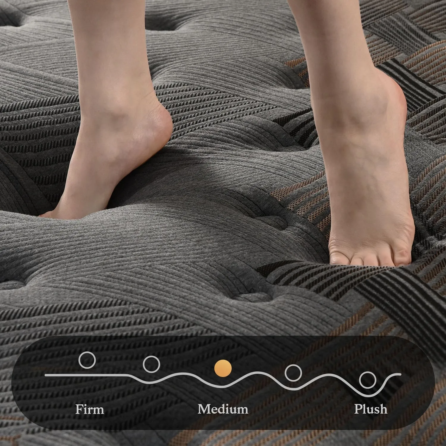 Queen Mattress,10 Inch Hybrid Queen Mattresses with Memory Foam & Pocket Spring,Superior Hybrid Mattress with Gel Memory Foam or Back & Lumbar Support,100 Night Trial, Fiberglass Free.