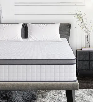 Queen Mattresses, 10 Inch Queen Size Mattress, Medium Firm Feel Memory Foam & Individual Pocket Springs, Pressure Relief & Support, Hybrid Mattress in a Box, CertiPUR-US Certified