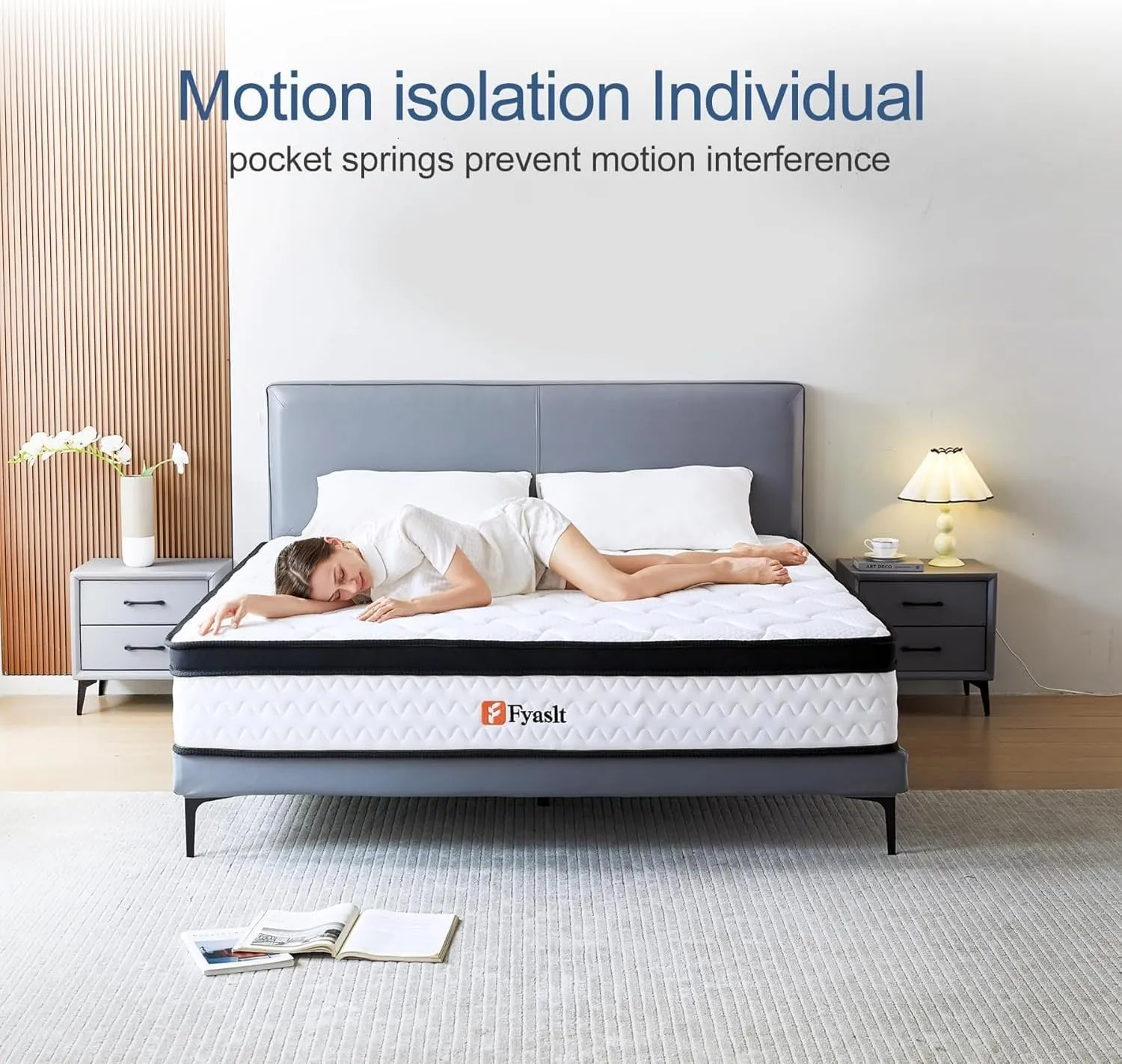 Queen Size Mattress, 10 Inch Memory Foam Hybrid Mattress in a Box with Individual Pocket Spring for Motion Isolation & Strong Edge Support & Pressure Relief, CertiPUR-US,100 Nights Trial