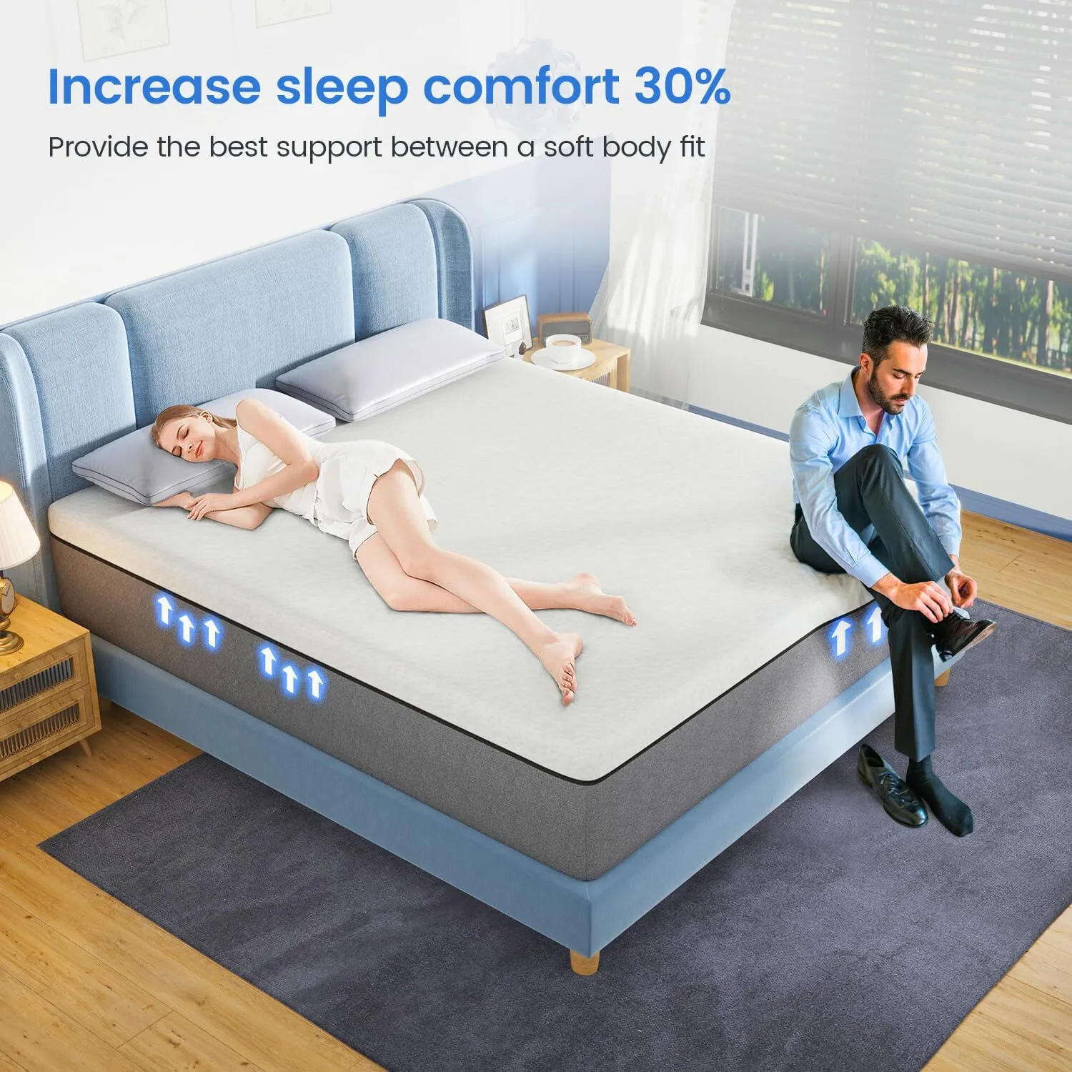 Queen Size Mattress [2025NEW], 12 Inch Gel Memory Foam Queen Mattress, Medium Firm Mattresses for Pressure Relief & Back Pain, No-Fiberglass, CertiPUR-US, 100-Night Trial, Mattresses in a Box