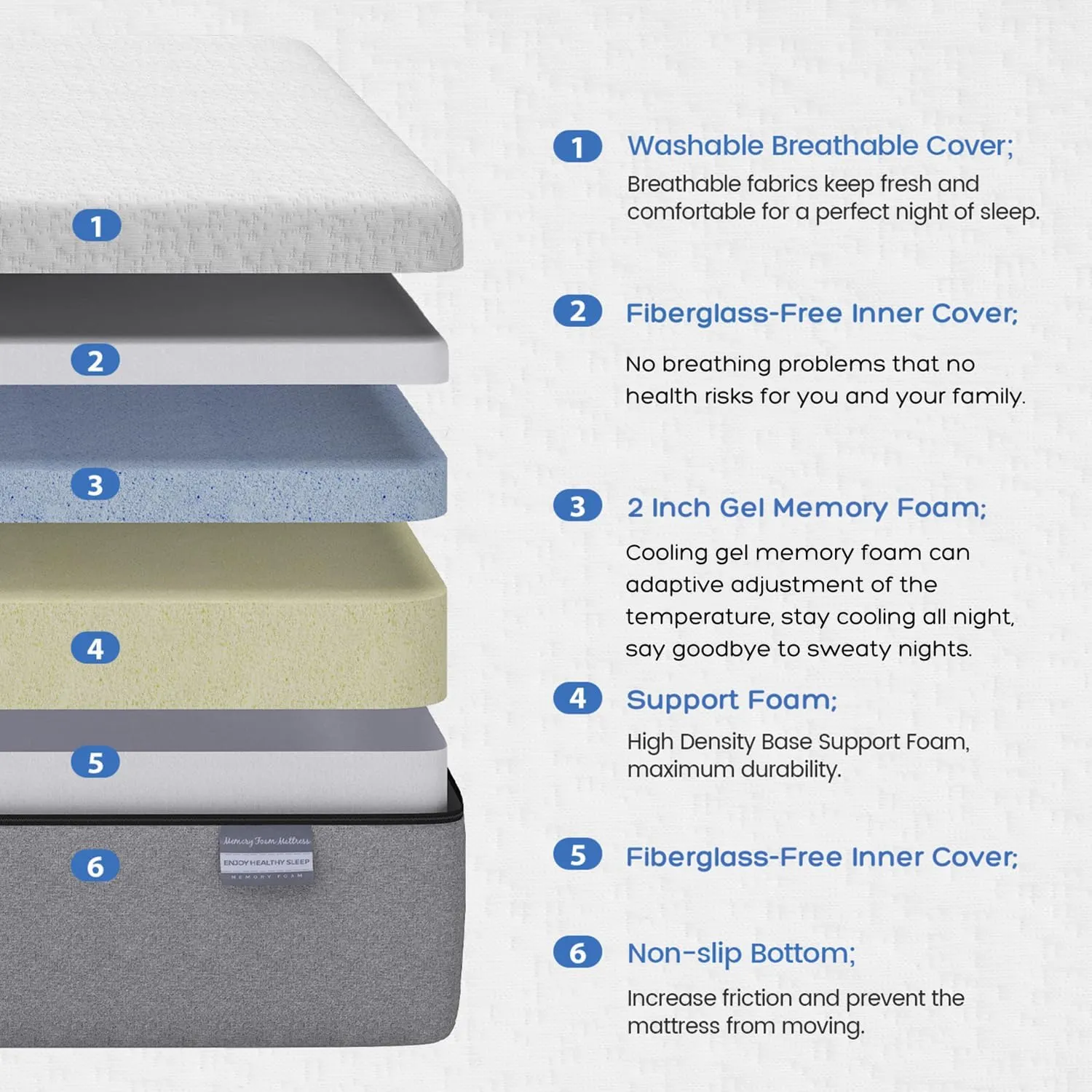 Queen Size Mattress [2025NEW], 12 Inch Gel Memory Foam Queen Mattress, Medium Firm Mattresses for Pressure Relief & Back Pain, No-Fiberglass, CertiPUR-US, 100-Night Trial, Mattresses in a Box