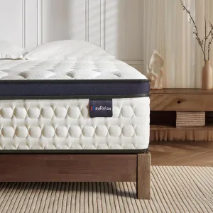 Queen Size Mattress,14 Inch Hybrid Mattress in a Box,with Gel Memory Foam & Individual Pocket Spring for Edge Support, Pressure Relief, Medium Firm,CertiPUR-US
