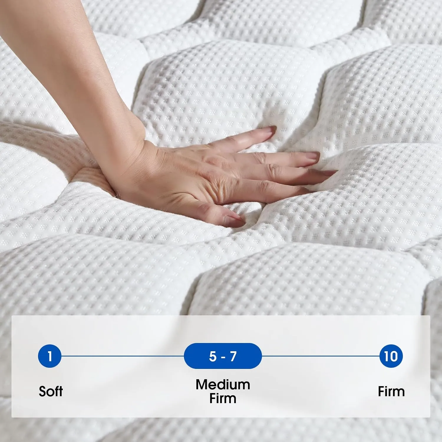 Queen Size Mattress,14 Inch Hybrid Mattress in a Box,with Gel Memory Foam & Individual Pocket Spring for Edge Support, Pressure Relief, Medium Firm,CertiPUR-US