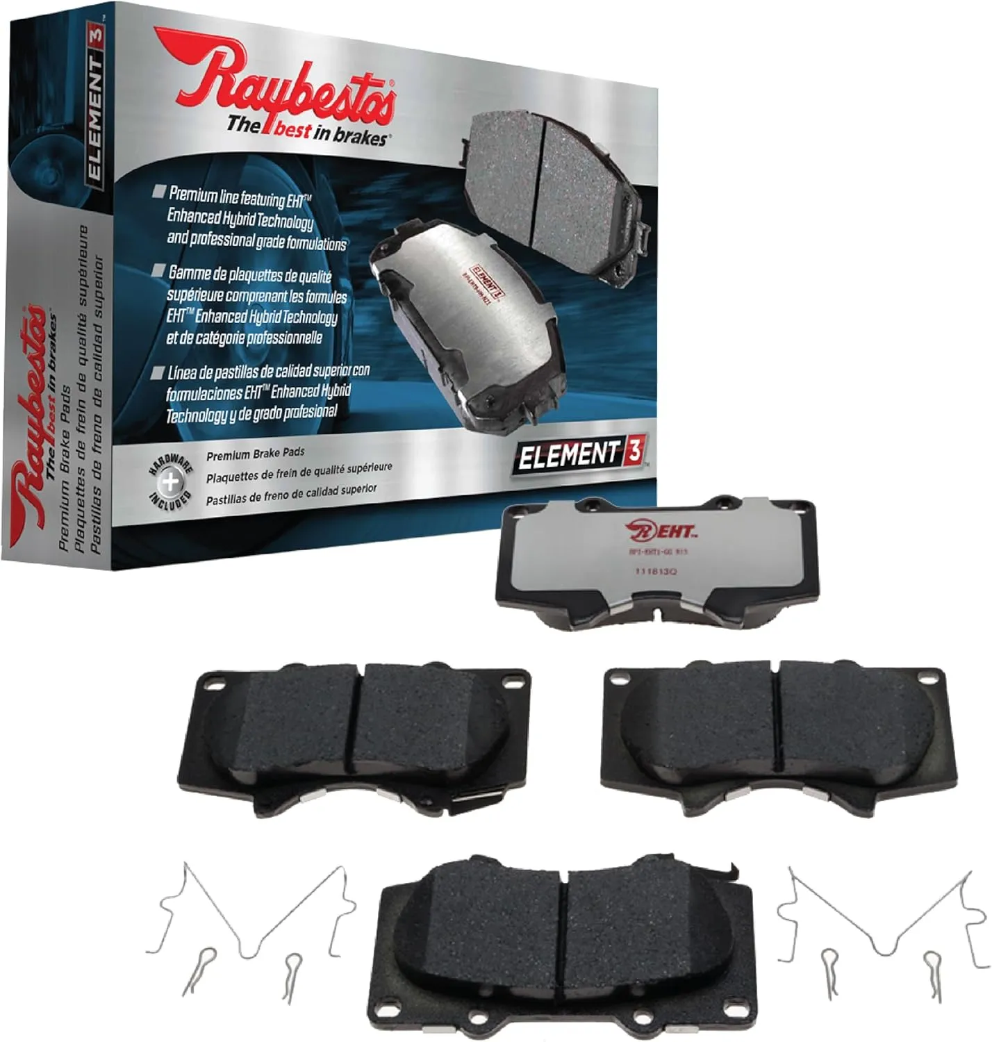 Raybestos Element3 Automotive Replacement Front Brake Pad Set for Select Jeep, Chrysler, Dodge (EHT1285H)