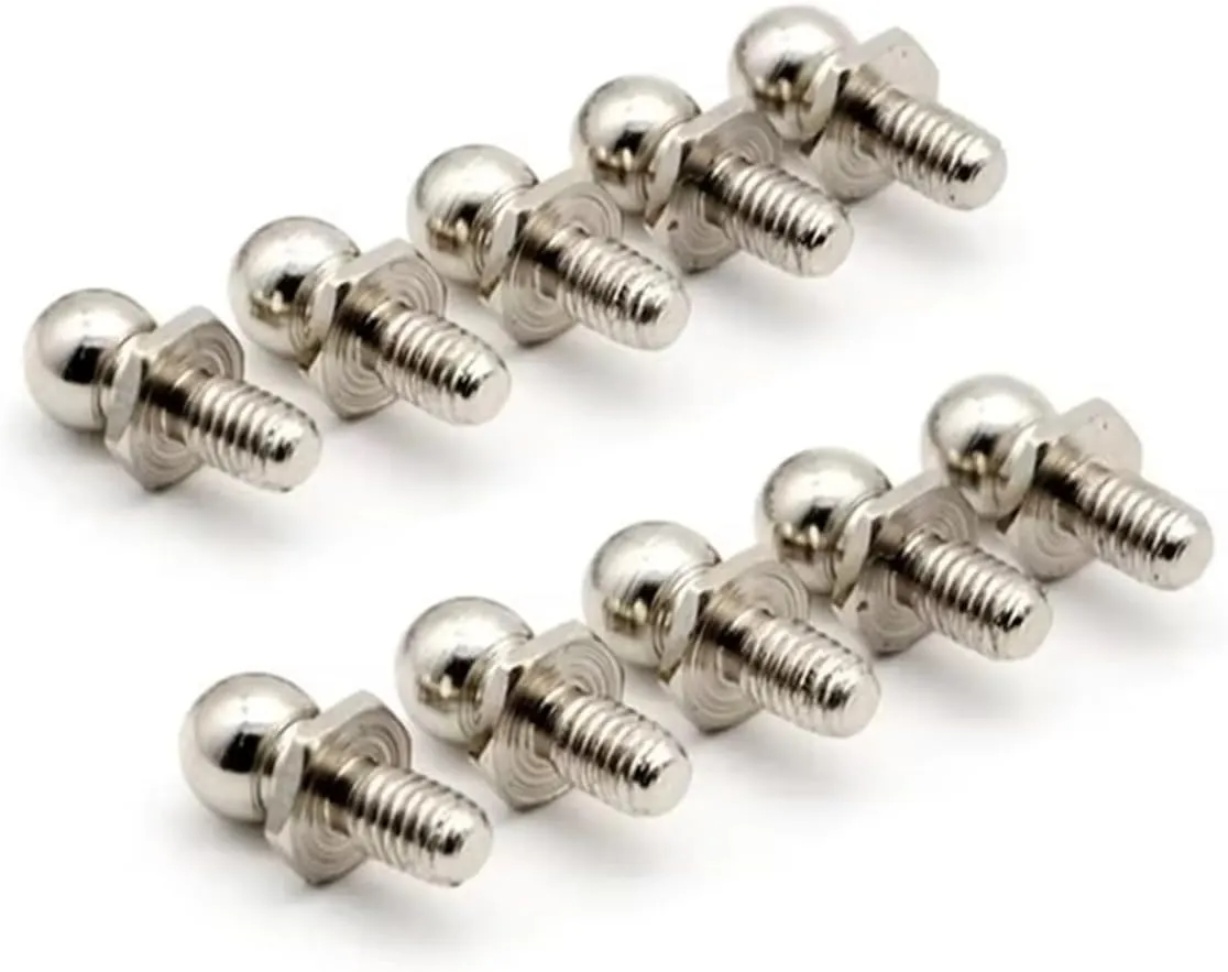 RC Accessory Compatible with ZD for Racing for DBX-10 DBX10 10421-S 9102 1/10 RC Car Spare Parts 10Pcs Metal Steering Ball Head Screw 7265