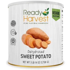 Ready Harvest Dehydrated Sweet Potatoes – Canned Sweet Potatoes Alternative | Camper Must-Haves & Camping Essentials | Hurricane Preparedness Survival Food | Pantry Staples | #10 Can | 25-Year Shelf Life