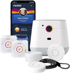 Remote Home Medical Alert System, Custom Alerts w/App Activity Log, Fall Detection for Seniors w/Call Button, 24/7 Fast Emergency Contact, WiFi Connected, Elderly Health Device