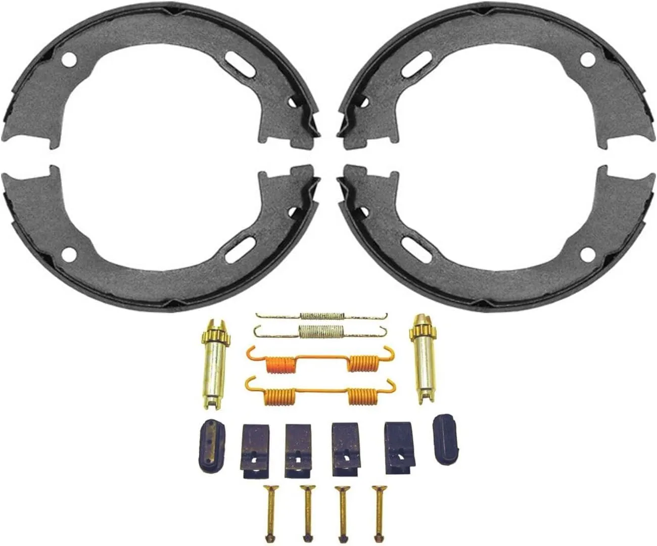 Replacement Parts for Parking-Emergency Brake Shoes   Hardware For 2003 2004 2005 2007 Jeep Liberty / 2003 2004 2005 2006 Jeep Wrangler Parking-Emergency Brake Shoe kit