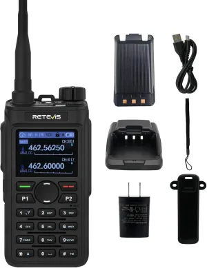 Retevis C2 GMRS Handheld Radio,Emergency Two Way Radio Long Range,Repeater Capable,Dual Watch, NOAA,Noise Canceling,Flashlight,2000mAh,Walkie Talkies with USB-C Charger Full Kit (1Pack)