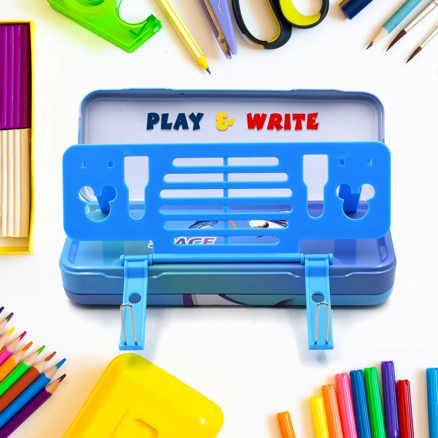Return Stationery Offer expires soon Pencil Kids Double Box, School Box, Kids Safe payments Stationery Box, Birthday Pencil for Gift Kids Metal Compartment Pencil for for Compass, Case Compass Gift